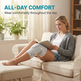 Flexa Adjustable Brace lifestyle home — all-day comfort, relaxing on sofa